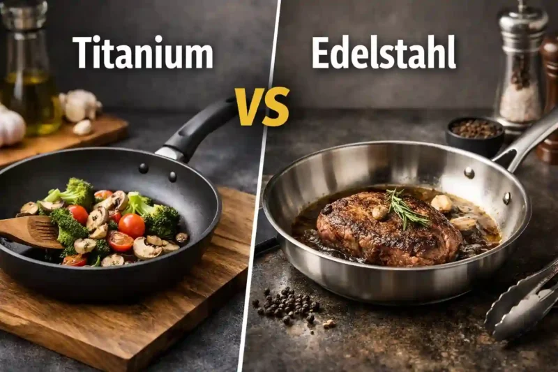 Titanium vs Edelstahl Pfannen: Unterschiede, Vor- und Nachteile